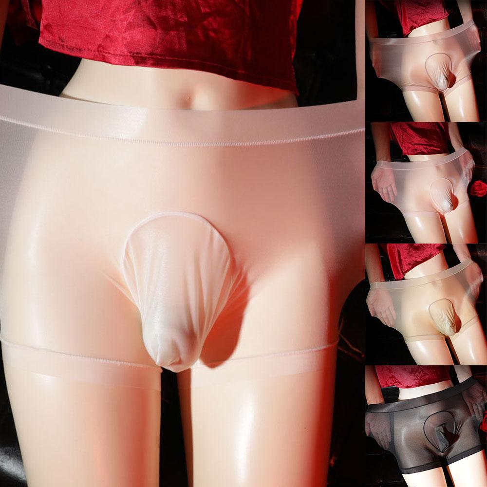 Průhledné 1*spodky Sexy Sheer Boxer Pouch Mesh