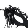 Halloween Sexy Black Tassels Half Face Mask Props Lady Masquerade Party Dance Costume Hollow Sexy Eye Mask