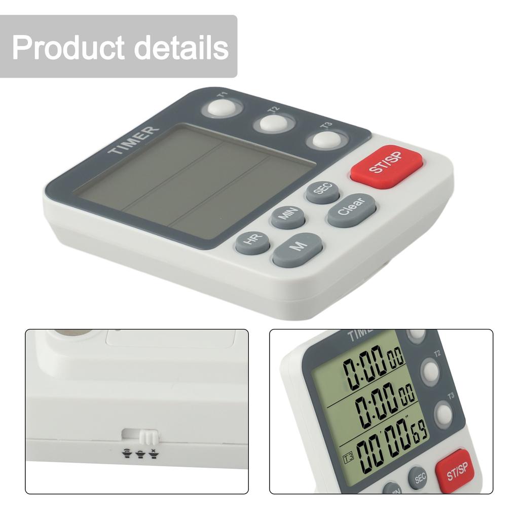 Timing Tools Kitchen Timer Versatile Countdown Flashing Light Reminder Magnetic Back Positive Adjustable Sound