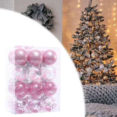 24 τεμάχια Χριστουγεννιάτικα στολίδια για μπάλα διαφανή διακοσμητικά μπιχλιμπίδια Χειροτεχνία Σετ στολίδια δέντρων