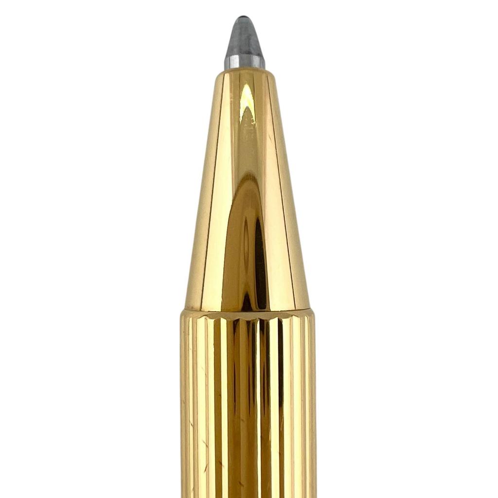 Great Cartier Ballpoint pen Striped Pattern gold mens Used