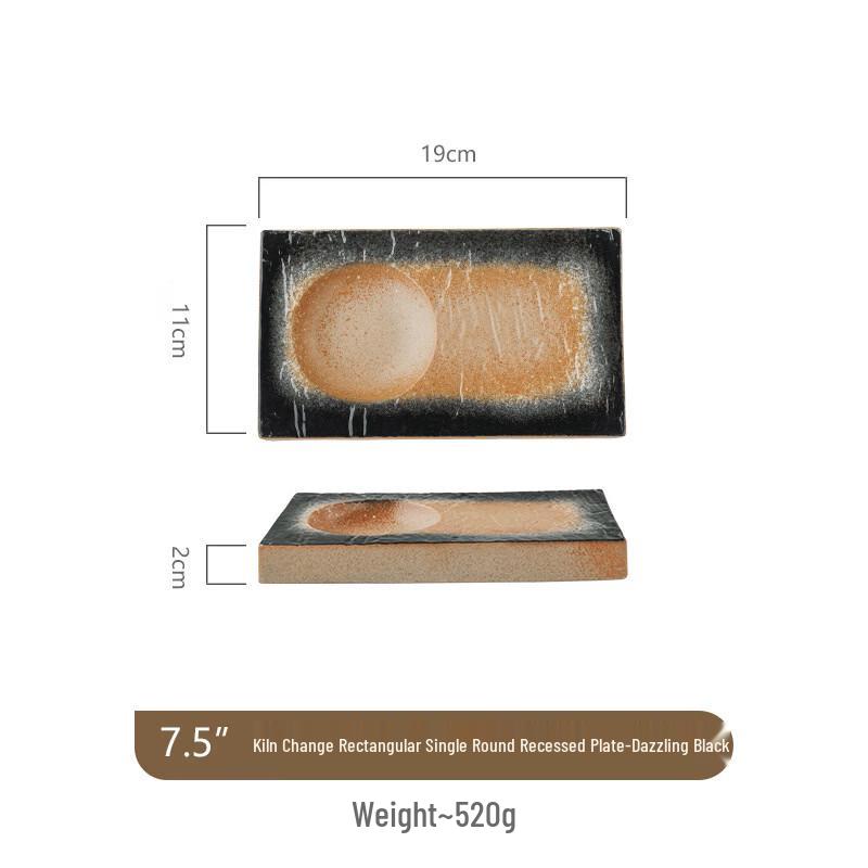 ZISIZ Japanese Style Rectangular Ceramic Serving Plate