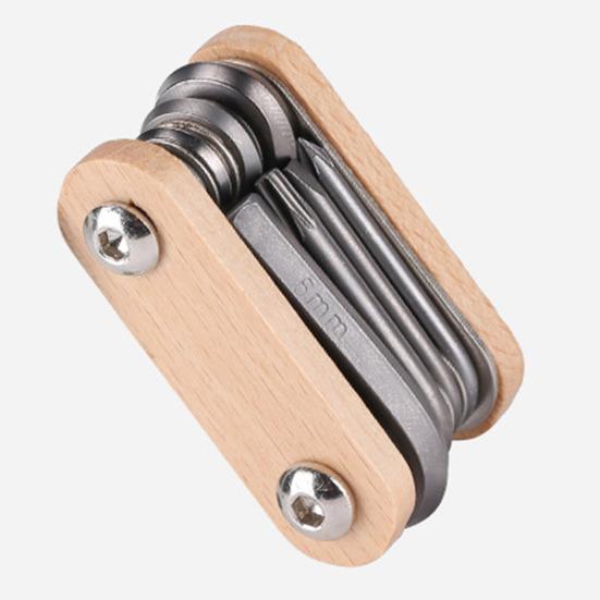 Bicycle Repair Tool Portable Folding 8-in-1 Bike Multitool Heavy Duty Metal Road Mountain Bike Hex Wrench Screwdriver Maintenance Tool