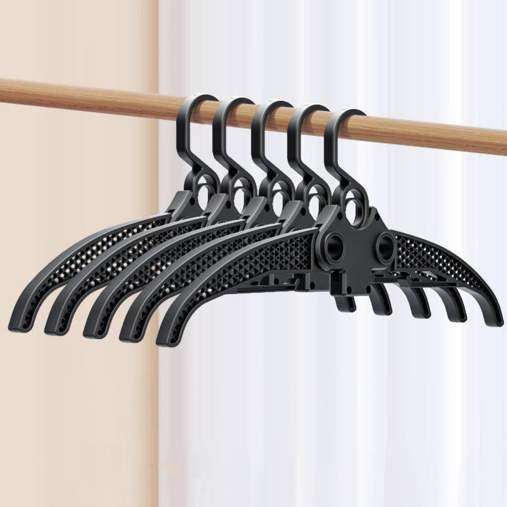 

5 Pieces Retractable Portable Suit Hanger Wide Shoulder Coat Hangers Clothes Drying Rack Suitcase
