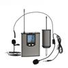 Professional UHF Wireless Lapel Headset Microphone Rechargeable Portable Mini Lavalier Mic System with LCD Display