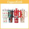 Multi-colored 5d Christmas 40oz Handled Insulated Mug Robust 304 Stainless Steel Car Cup For Hot And Cold Beverages