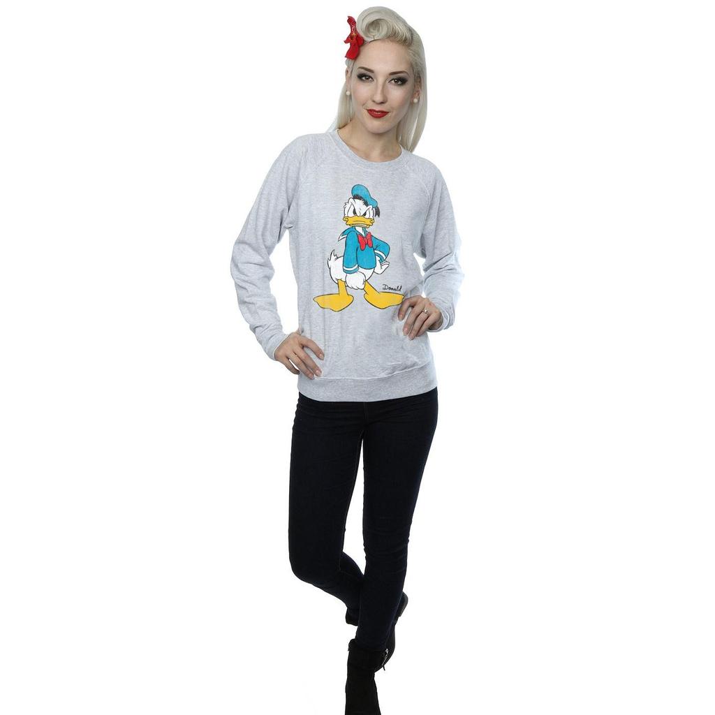 Disney Womens/Ladies Angry Donald Duck Heather Sweatshirt