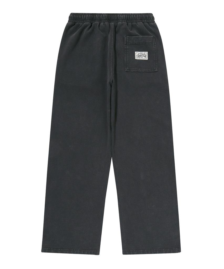 Syupeodeulai Vintage Washed Wide Sweatpants Dark Gray