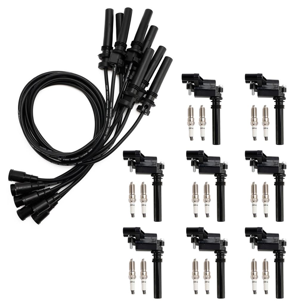 UF378 Ignition Coil+Spark Plug+Wire Set For Dodge Ram 1500 2500 3500 5.7L V8