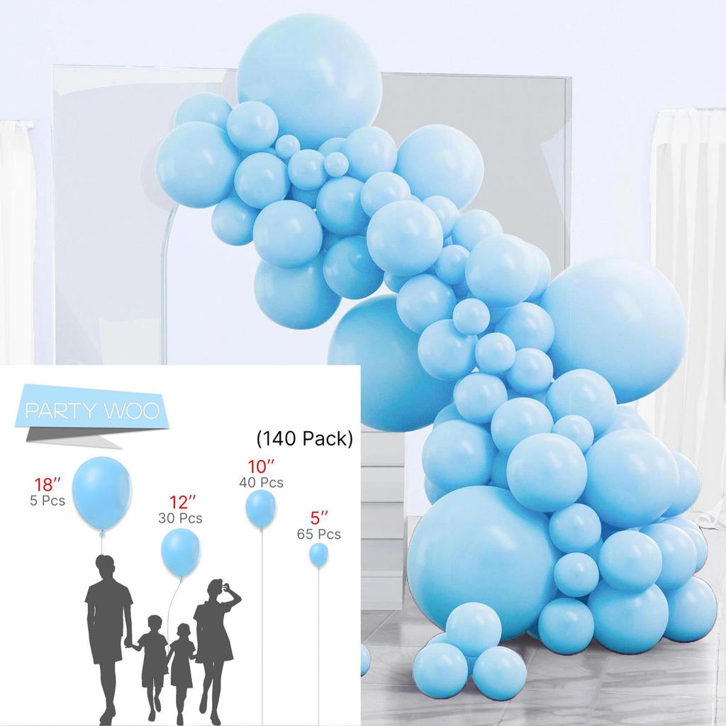 Conjunto de Balões Macarons Matte e Metálicos para Decorações de Festa de Aniversário Multicena