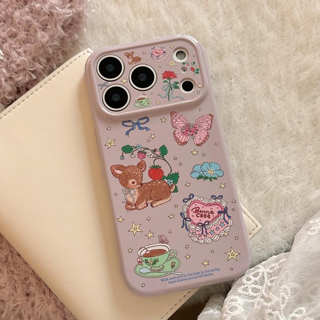 Retro-style Illustrated Phone Case for iPhone 16, iPhone 17, and iPhone 17 Pro Max