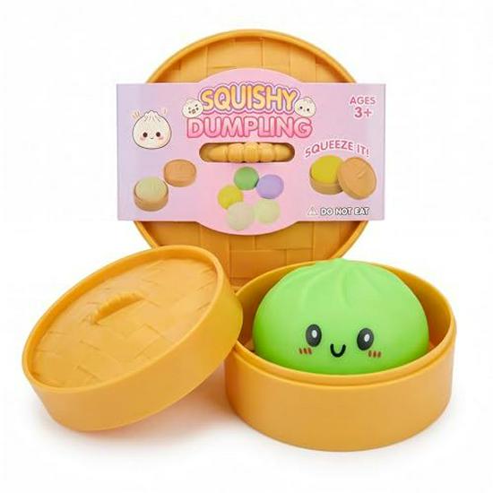 Colorful Emoji Baozi Stress Relief Toy - Cute Squeeze Steamer Basket for Decompression
