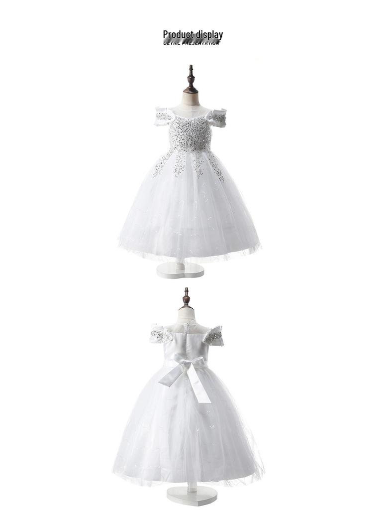 Girls' High-End Piano Performance & Birthday Princess Dress