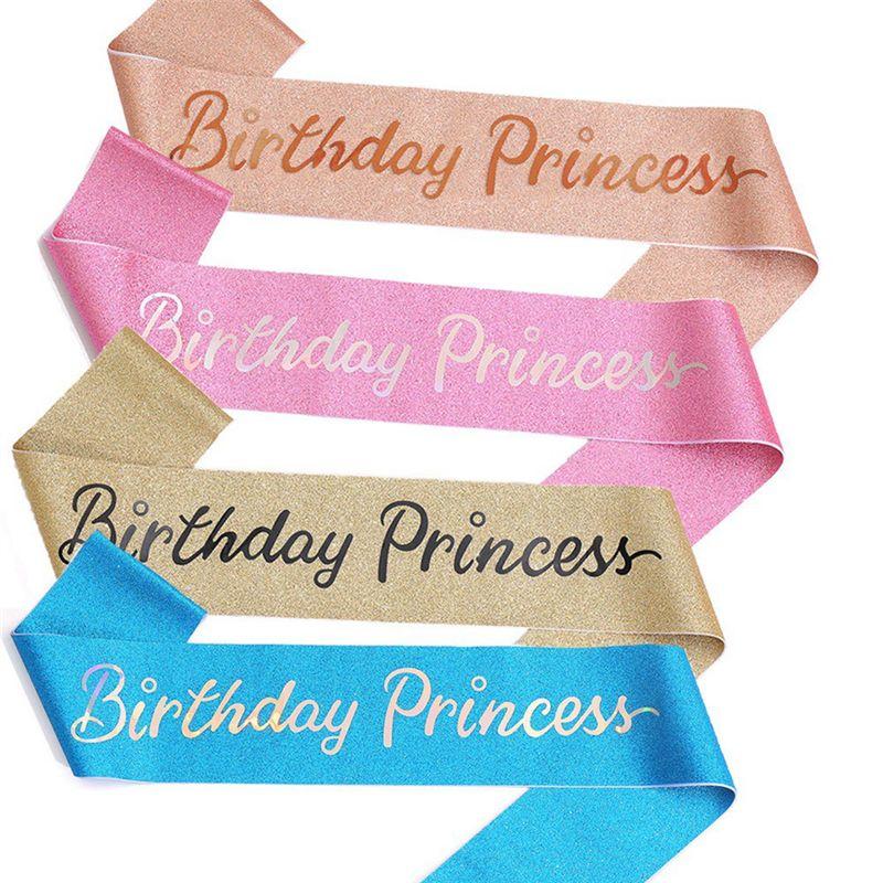 Good-Birthday Girl Tiara Crown Princess Crown With Birthday Sash For Women Happy Birthday Party Supplies