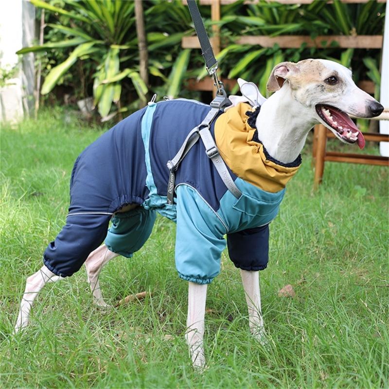 Jumpsuit Dog Pullover Furry Full Coverage for Medium Dogs to Large Dogs for Winter Basic Jumpsuit Four Leg Thick Coat