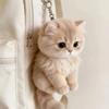 Portachiavi Gatto Peluche Con Materiale Peluche Corto Morbido Per Regalo E Decorazione Borsa