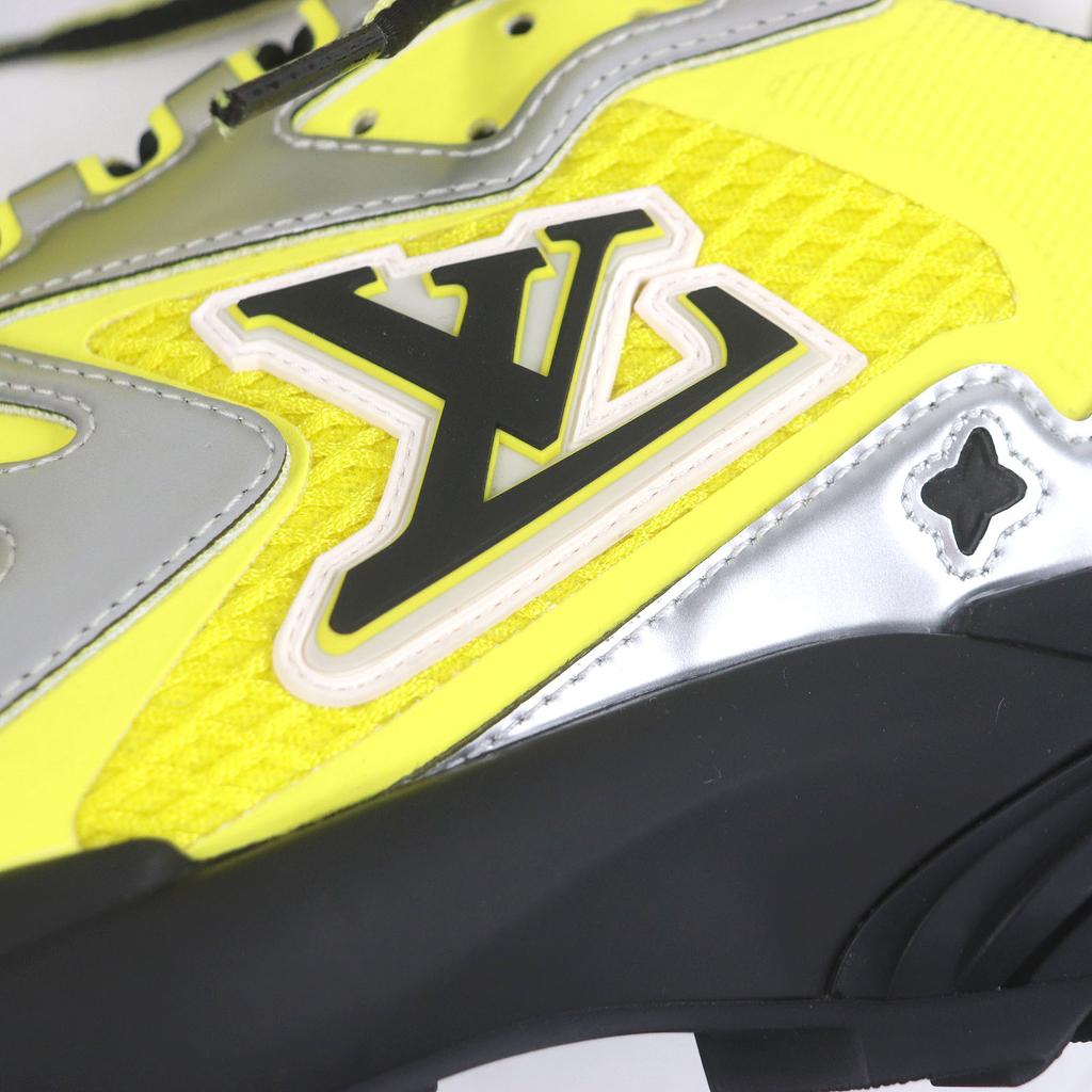 Pristine LOUIS VUITTON Sneakers LV Tatic Line Yellow Silver Mesh Mens 7.5 1AA3A8 Used
