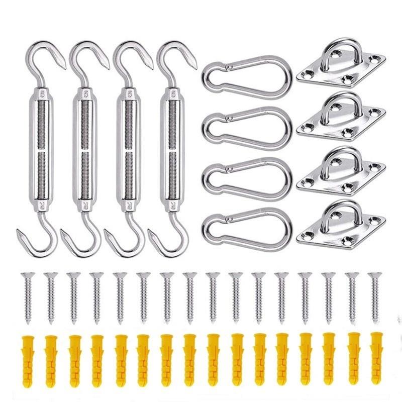 40pack Weather Resistant Stainless Steel Shade Sail Sunshades Net Clip for Garden and Patios Use