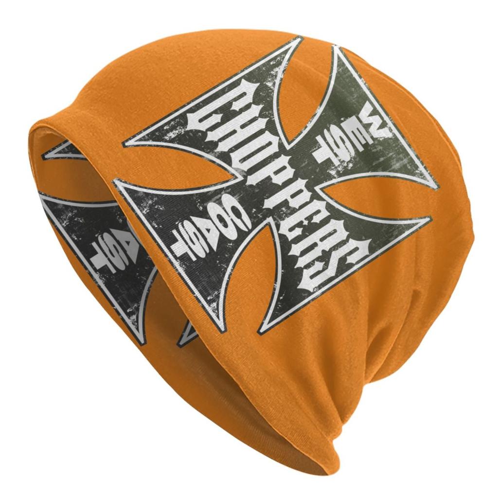 Custom West Coast Iron Cross Choppers Skullies Beanies Caps Winter Knitted Hat Unisex Women Cool Adult Bonnet Hats Outdoor Ski Cap