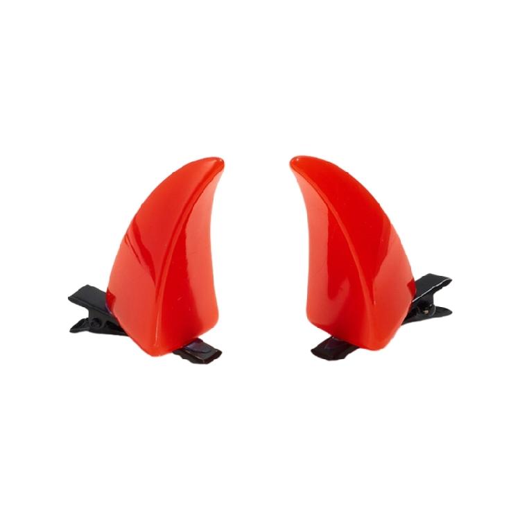 Barrettes Mini Dragon Horn for Girl Halloween Theme Parties Devil Hair Clip