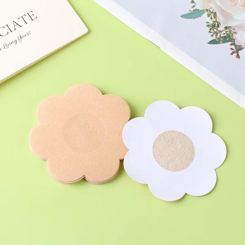 100PC Cloth Nipple Cover Teat Hide Women Disposable Nipple Pasties Piece Breast Petals Invisible Bra Padding Chest Sticker Patch