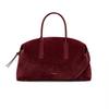 Bowling Tote Bag Large Capacity PU Leather Handbag Commute
