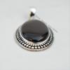 Handmade Sterling Silver Black Onyx Pendant - December Birthstone