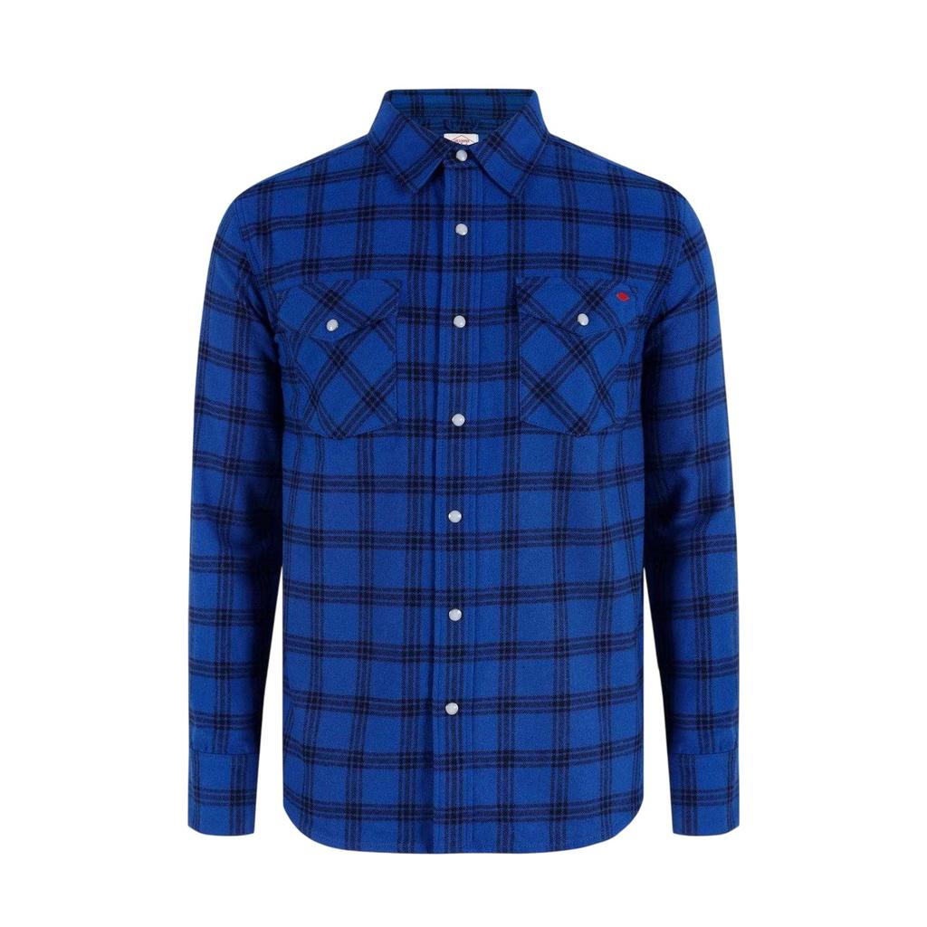 Lee Cooper Mens Check Plaid Long-Sleeved Shirt