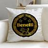 classic motorcycle brand Benelli Cushion Cover Soft  EasyWash Pillow Case  Versatile for Couch Bed Travel and Office