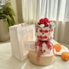 Finished Knitted Rose Bouquet Romantic Fake Flower  for Girlfriend's Birthday Gift