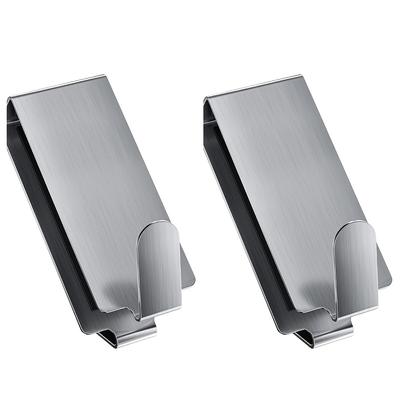 1pc/2pcs Shower Door Hooks Casual Style Easy Install Door Mount Hangers for Bathroom Glass Doors No-Drill Adhesive