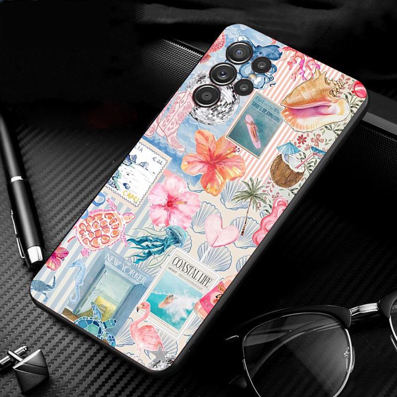 

Чехол для телефона Samsung Galaxy S26 S25 S24 S23 S22 Ultra S23 S22 S25 Plus S24FE S23FE S26Edge Летнее Путешествие Девушка Пляж Плавание S25Ultra