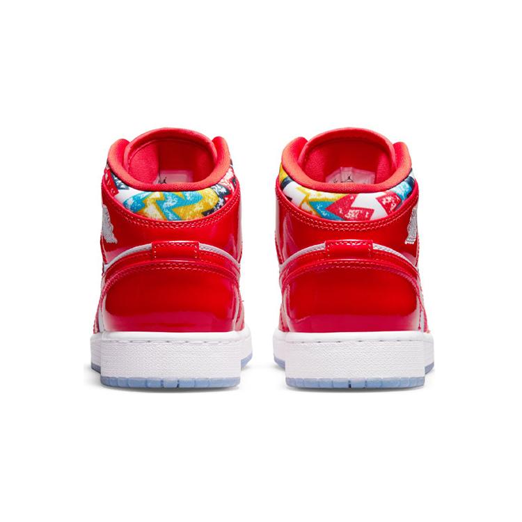 Jordan 1 Sweter Mid Barcelona Czerwony Lakierowany GS DC7248-600