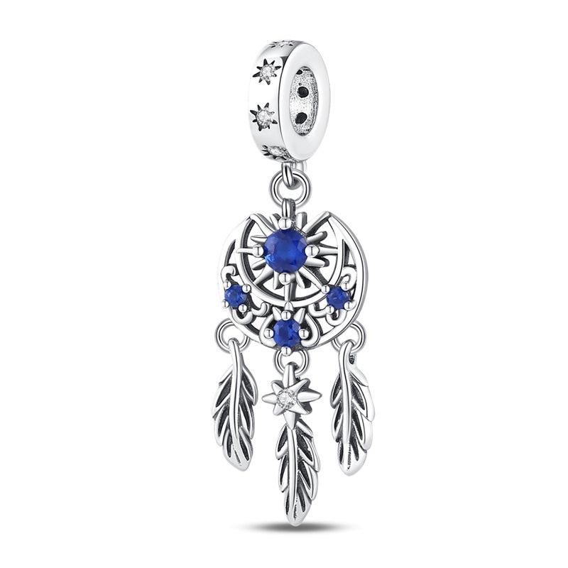 Dream Catcher Moon Flower Beaded Charm Diy Bracelet Necklace Jewelry Valentine'S Day Gift