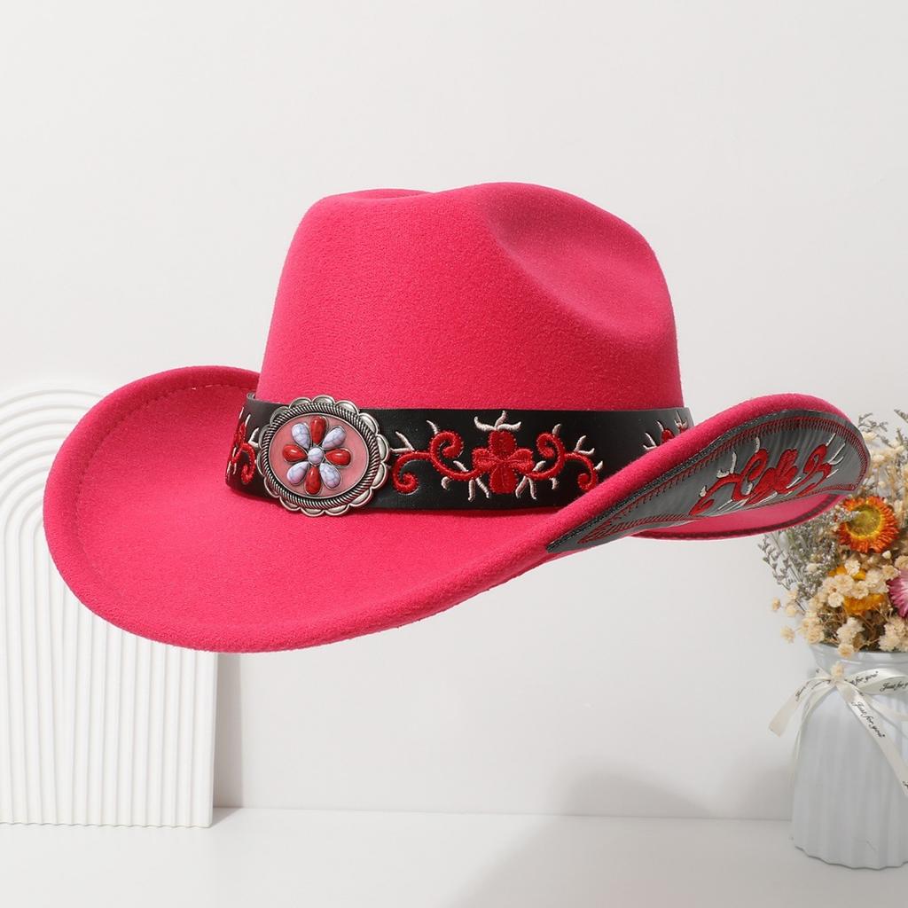 Vintage Wide-Brimmed Western Children's Cowboy Hat, Retro Ethnic Style Tibetan Fedora, European and American Jazz Hat