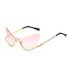 Trendy half-rimmed diamond sunglasses personalized half-rimmed fashion ladies party new style fashion lower half-rimmed metal