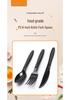 6-inch Disposable Plastic Cutlery Set: Individually Packaged Knife, Fork, and Spoon.