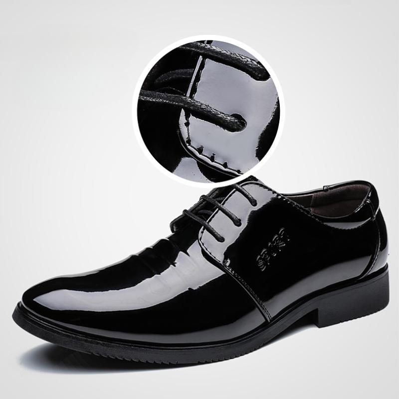 Formal Business British Style Casual Leather Shoes Men Black Leather Office Shoes JZ-8707