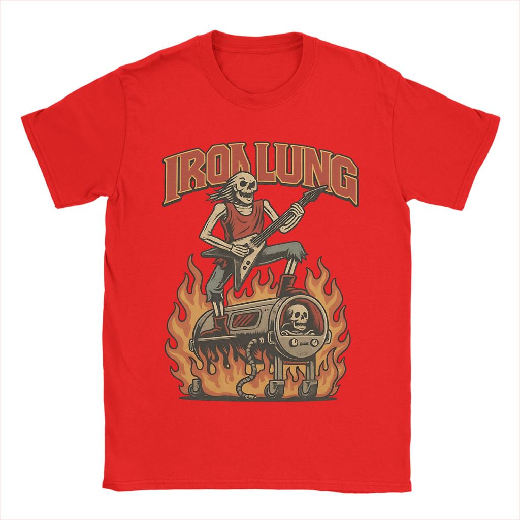 Men TShirts Iron Lung Death Rattle Leisure 100 Cotton Tee Shirt Short Sleeve  T Shirts Round Neck Clothes Plus Size