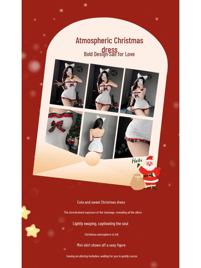 Sexy Christmas Red Bunny Girl Cosplay Outfit - New Year & Winter Holiday Set