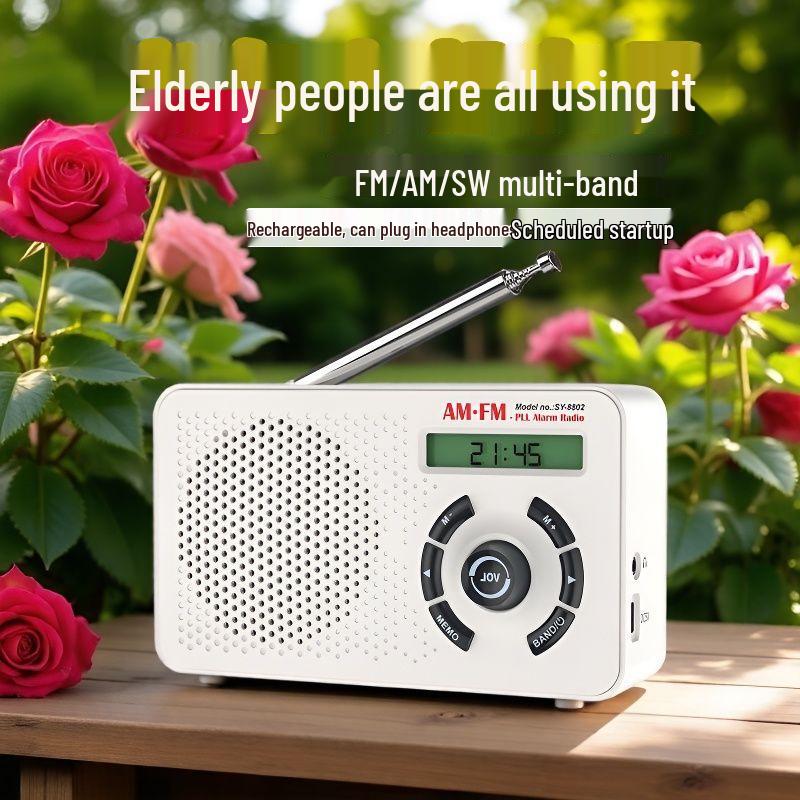 High-Quality All-Band Portable Radio for Home and Elderly (2025 Model)