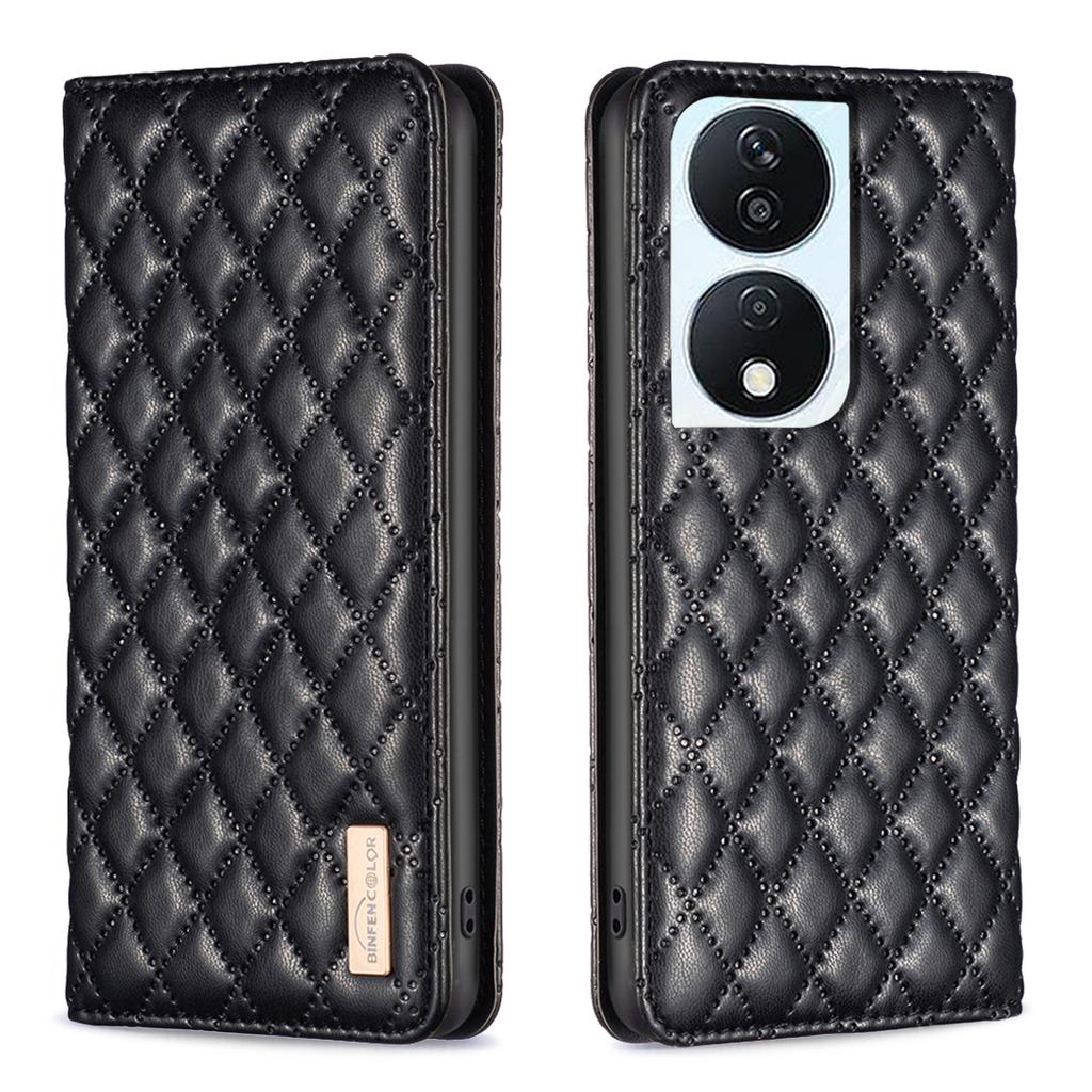 BINFEN COLOR BF Style-16 For Honor X7b 4G/90 Smart Phone Case with Card Holder Folio PU Leather Cover