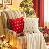 Home Sofa Decor Cushion Cover Embroidery Sequin Christmas Throw Cases Pillow