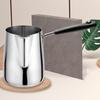 600ml Turkish Coffee Maker with Pouring Spout Small Stainless Steel Coffee Pot Coffee and Butter Warmer Long Handle Coffee Maker