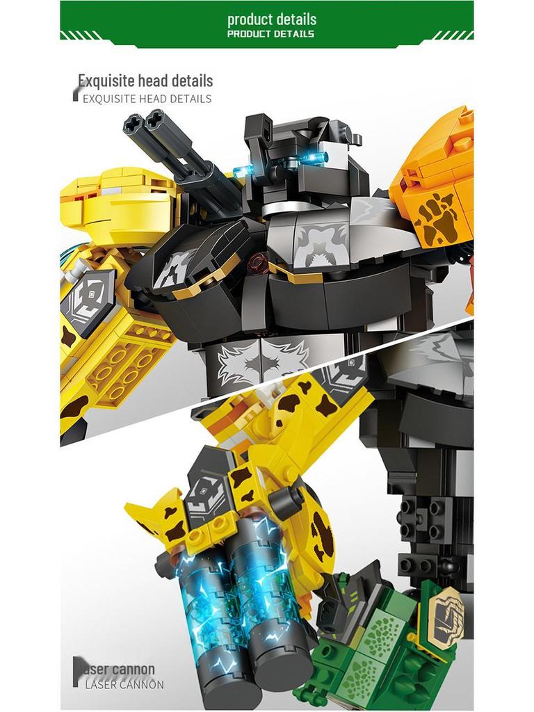 Fangcheng FC1022 Dinozaur Mecha Robot Klocki do Budowania Zabawka dla Dzieci