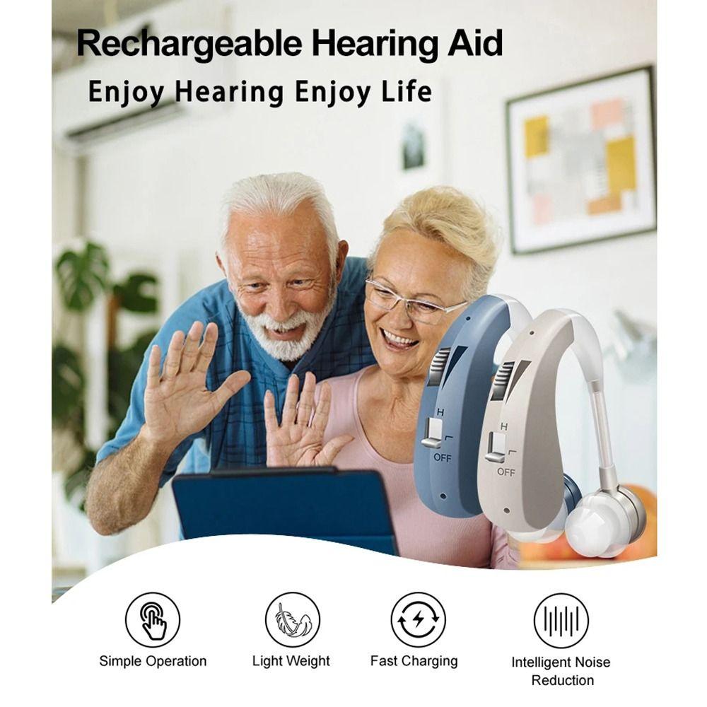 Adjustable Tone Digital Hearing Aid Mini Size Wireless Ear Aids Sound Amplifier  For Deaf Elderly