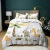2025 Luxury New 3D Print Animal Duvet Cover Set Queen Cute African Animal Twin Bedding Set Colorful Jungle Animals Zoo Party