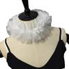 Elizabethan Mesh Neck Ruff Detachable Ruffle Collar and Wrist Cuffs for Medieval Costume and Historical Reenactments