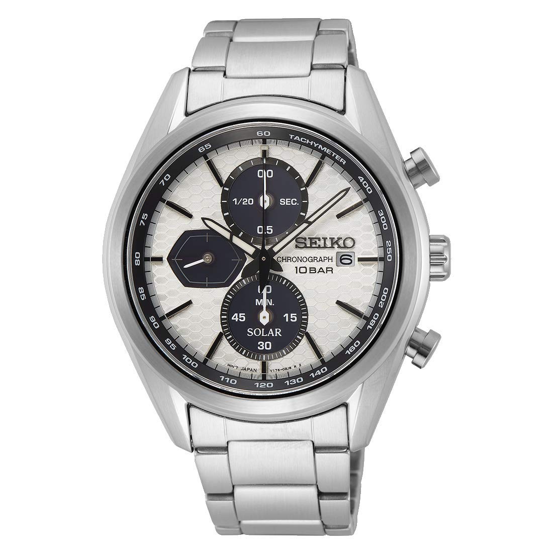 

SEIKO Macchina Sportiva Quartz Overseas Model Watch Solar Chronograph Sapphire Glass SSC769P1 Silver with Simple Band Adjustment Tool [Seiko] Men s
