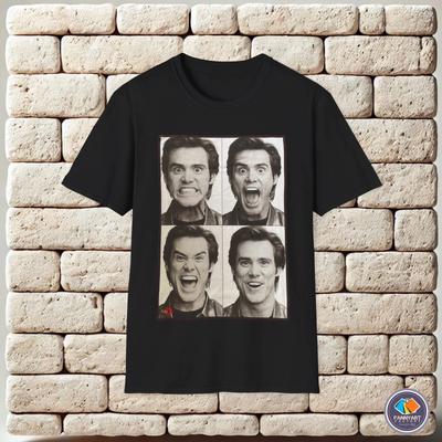 T-shirt Unisexe Visages de Jim Carrey